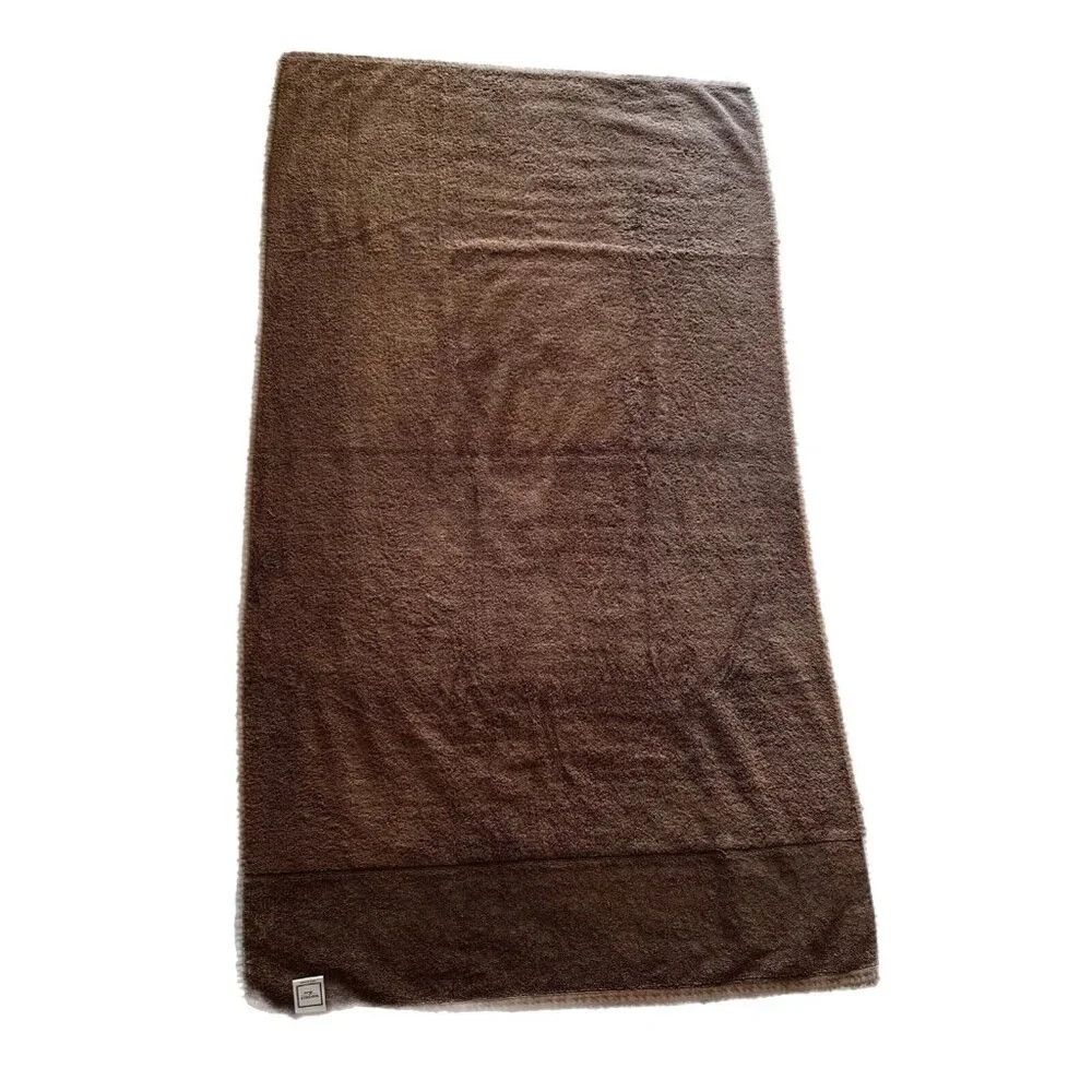 Waverly Home Bath & Hand Towels Set Cotton Embroidered Scroll Brown Blue India